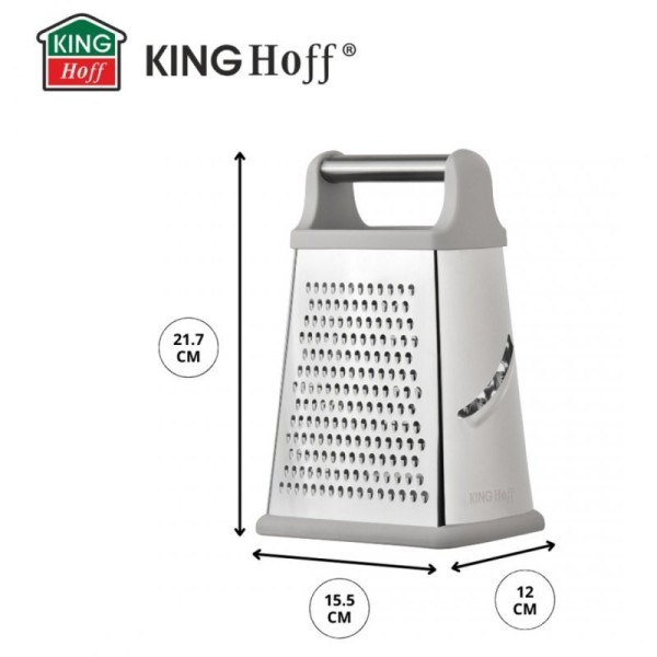 Терка кухонна Kinghoff KH-1990, чотиристороння — для нарізки овочів та сиру