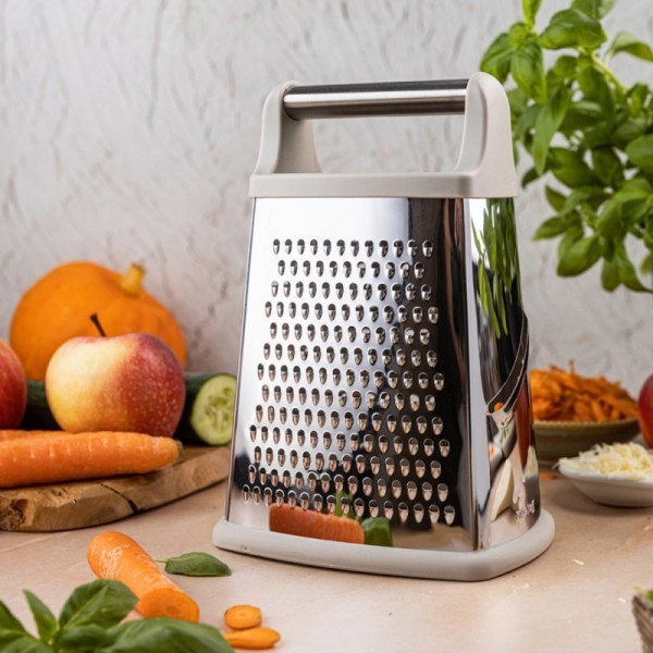 Терка кухонна Kinghoff KH-1990, чотиристороння — для нарізки овочів та сиру