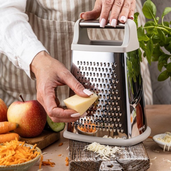 Терка кухонна Kinghoff KH-1990, чотиристороння — для нарізки овочів та сиру