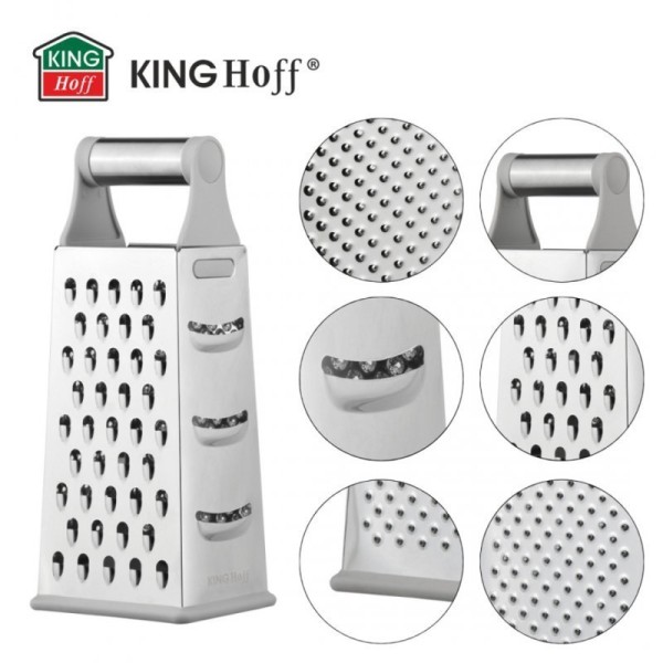 Терка кухонна Kinghoff KH-1989, 4 сторони — для натирання овочів, сиру, цитрусів