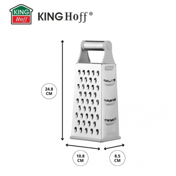 Терка кухонна Kinghoff KH-1989, 4 сторони — для натирання овочів, сиру, цитрусів