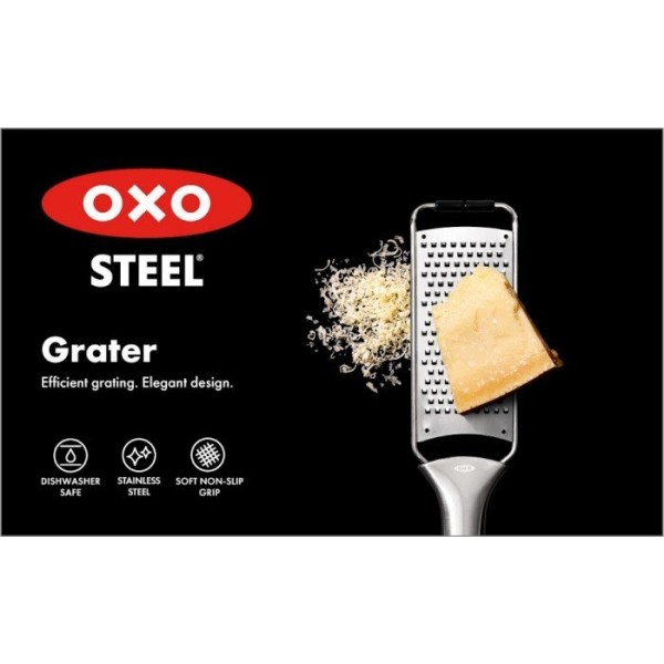 Терка ручна OXO Steel, для натирання сиру й овочів, сталева
