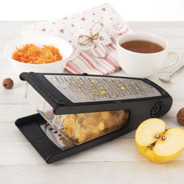 Терка Orion 144808, сталева з контейнером 24 см — для тертя овочів, картоплі, сиру та фруктів