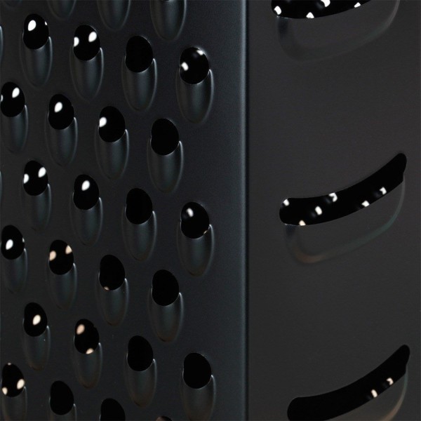 Терка кухонна Excellent Houseware 4-стороння 25 см, сталева чорна — для овочів, сиру, картоплі, фруктів