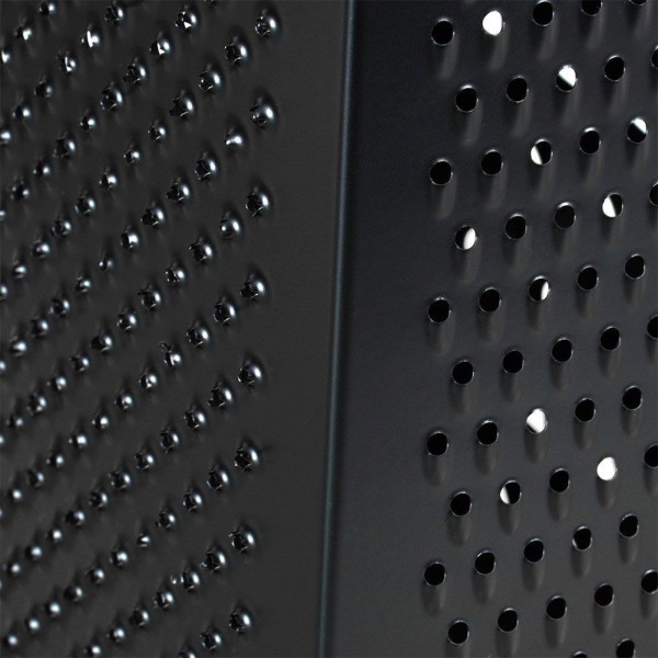 Терка кухонна Excellent Houseware 4-стороння 25 см, сталева чорна — для овочів, сиру, картоплі, фруктів