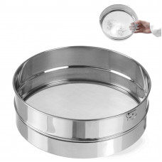 Sito cukiernicze gęste do przesiewania cukru pudru śr. 407mm stalowe - Hendi 637821
