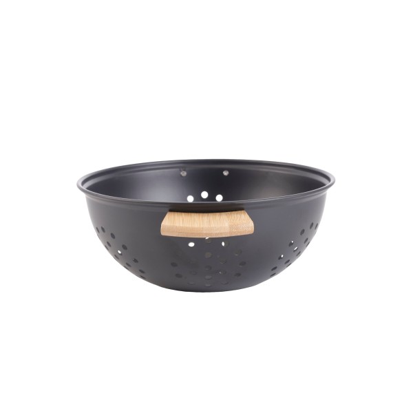 Durszlak Modern Kitchen 24x10 cm z bambusowymi rączkami do cedzenia żywności