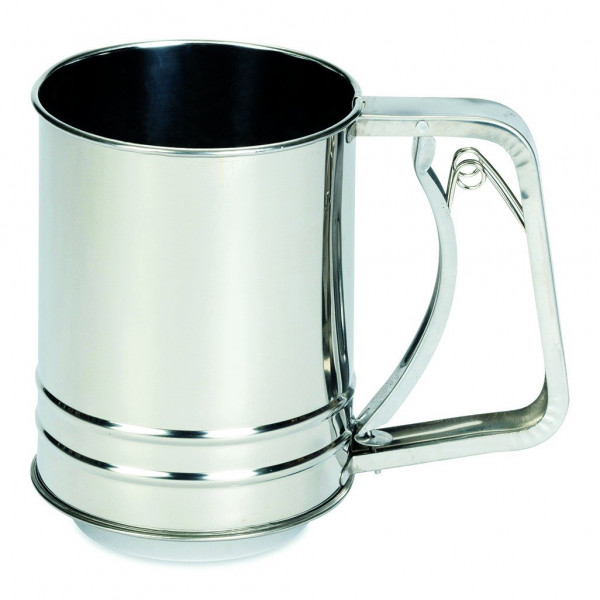 Obrotowy kubek dwupoziomowy do przesiewania mąki 250g - Patisse