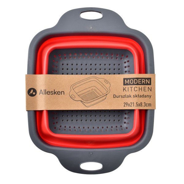 Ситечко кухонне Modern Kitchen складне 28x21x8,7 см для зручного зливу рідини