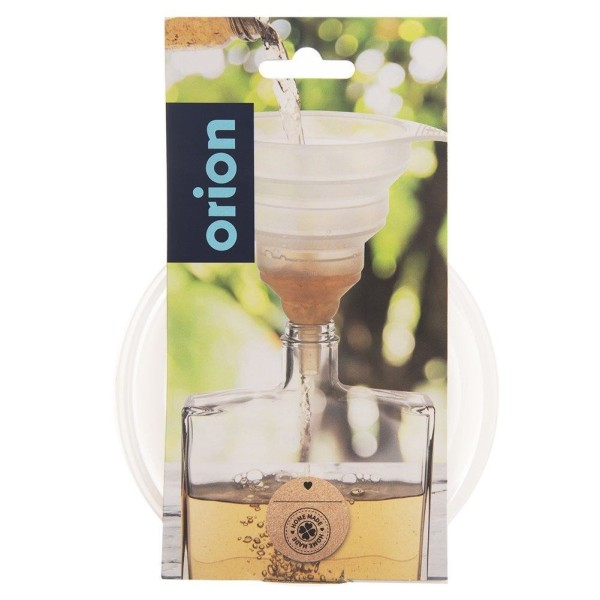 LEJEK KUCHENNY SILIKONOWY SKŁADANY 12CM Z MIARKĄ DO SŁOIKÓW BUTELEK BIAŁY KEMP ORION 120454