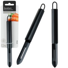 Овочечистка, EXCELLENT HOUSEWARE, pionowa obieraczka 19.5 см, сталева чорна (для овочів і фруктів)