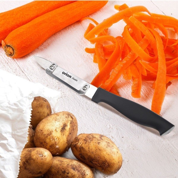 Обірочка, Orion 831178 — ніж для чищення овочів і фруктів, вертикальний сталевий 19 см