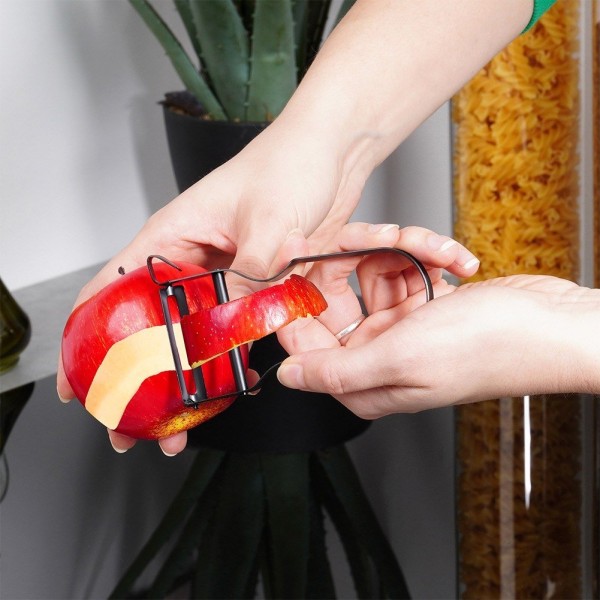 Овочечистка, EXCELLENT HOUSEWARE 259740, обертач для овочів і фруктів 11.5 см, сталевий чорний (для кухні)