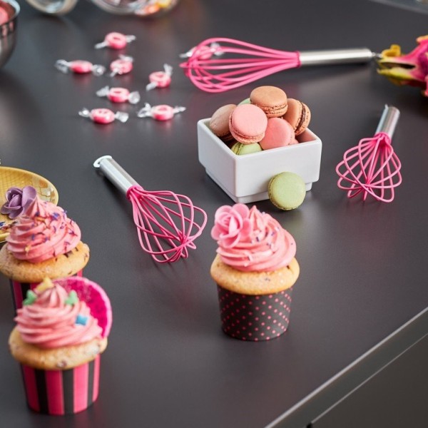 Тріпачка кухонна Roesle силіконова для змішування та збивання, рожева