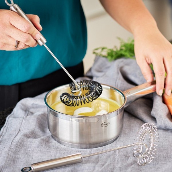 Турбохвилювальна вінчик Roesle з силіконовою спіраллю, 27 см для збивання і змішування Турбохвилювальна вінчик Roesle з силіконовою спіраллю, 27 см для збивання і змішування