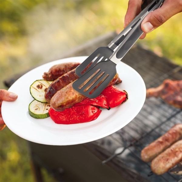 Кухонні щипці Orion 143913, сталеві 26 см — для перевертання та сервірування їжі