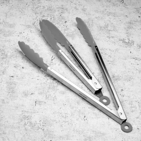 Szczypce kuchenne Kinghoff KH-1741 nylonowe 23 cm szare do gotowania
