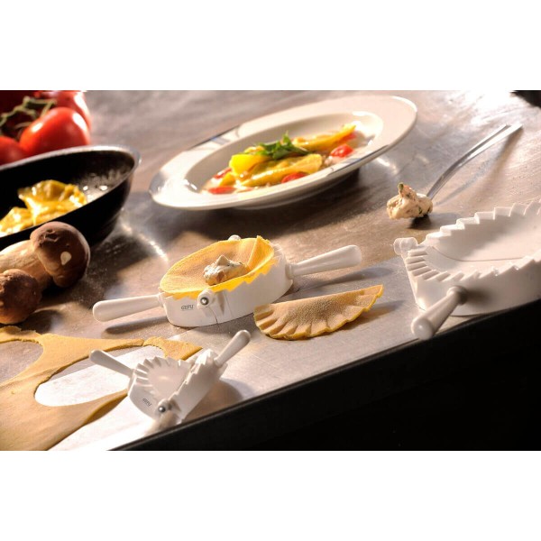 Pierogownica GEFU Verona zestaw 3 maszynek do klejenia pierogów