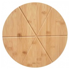 Deska do krojenia i serwowania Kinghoff KH-1565 bambusowa taca do pizzy 35 cm