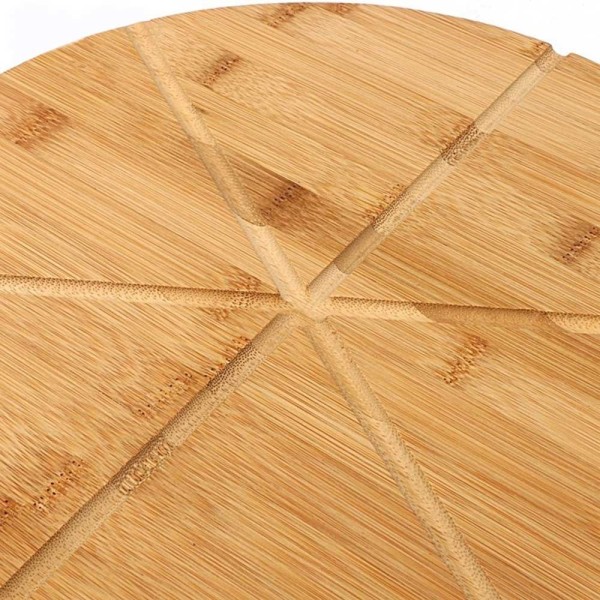 Deska do krojenia i serwowania Kinghoff KH-1565 bambusowa taca do pizzy 35 cm