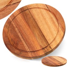 Доска для нарізки та сервування, EXCELLENT HOUSEWARE 259696, дерев'яна 25 см (кухня)