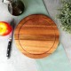 Доска для нарізки та сервування, EXCELLENT HOUSEWARE 259696, дерев'яна 25 см (кухня)