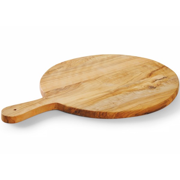 Deska do krojenia Drewniana deska do serwowania wędlin i serów z drewna oliwnego okrągła 320 mm