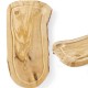 Deska do krojenia i serwowania Hendi 505212 drewno oliwne z rowkiem 400x250x18 mm