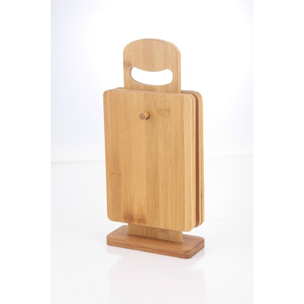 Deski do krojenia Modern Kitchen komplet 4 szt. ze stojakiem 15x5,5x31 cm