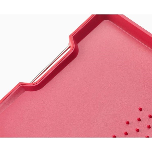 Дошка для нарізання, JJ, Deska L Cut&Carve Plus czerwona, для м'яса та овочів (червона)
