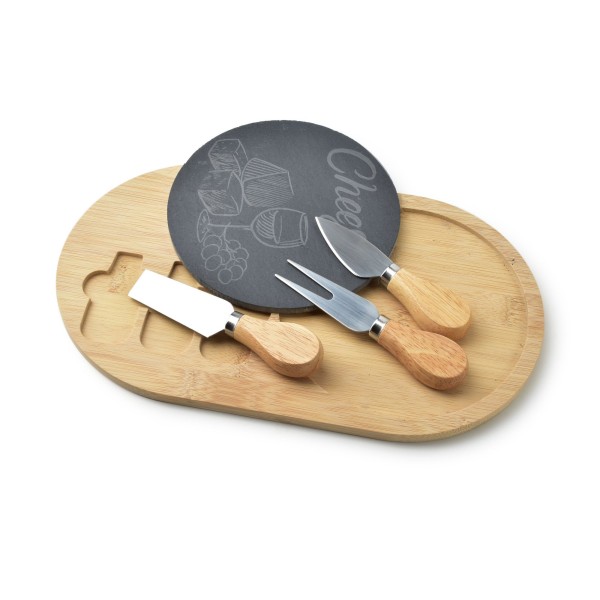 Посуд для сервірування Modern Kitchen Дошка для подачі з ножами 30x18x1 см