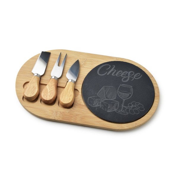 Посуд для сервірування Modern Kitchen Дошка для подачі з ножами 30x18x1 см