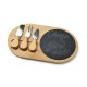 Посуд для сервірування Modern Kitchen Дошка для подачі з ножами 30x18x1 см