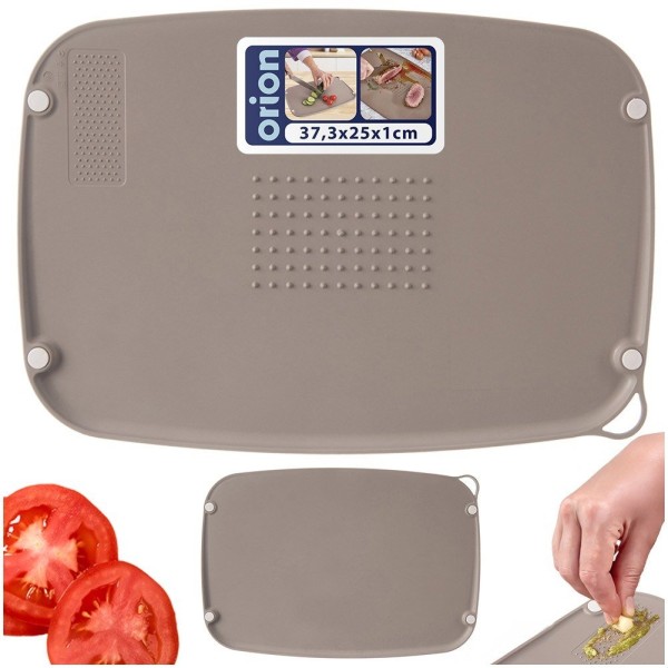 Дошка для нарізання, Orion, ELA двостороння 37.5×25 см з упорами — для кухні