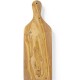 Deska do krojenia Hendi 505250 z drewna oliwnego 400x140x18 mm z uchwytem do serwowania