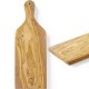 Deska do krojenia Hendi 505250 z drewna oliwnego 400x140x18 mm z uchwytem do serwowania