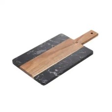 Deska do krojenia Modern Kitchen 38x18 cm czarno-brązowa do serwowania