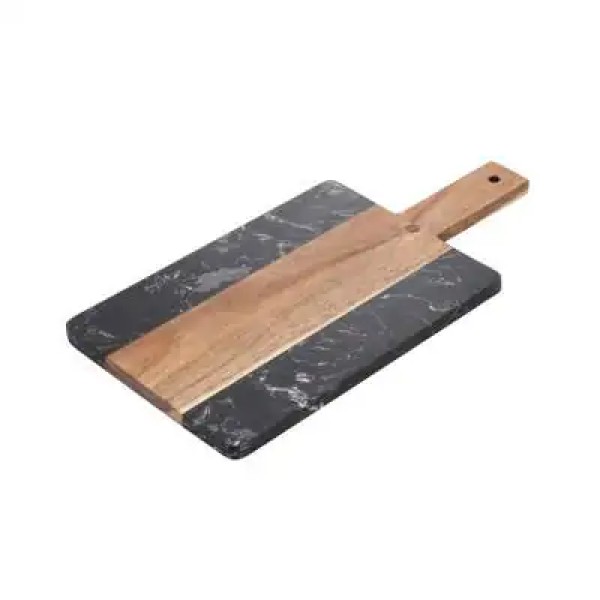 Deska do krojenia Modern Kitchen 38x18 cm czarno-brązowa do serwowania