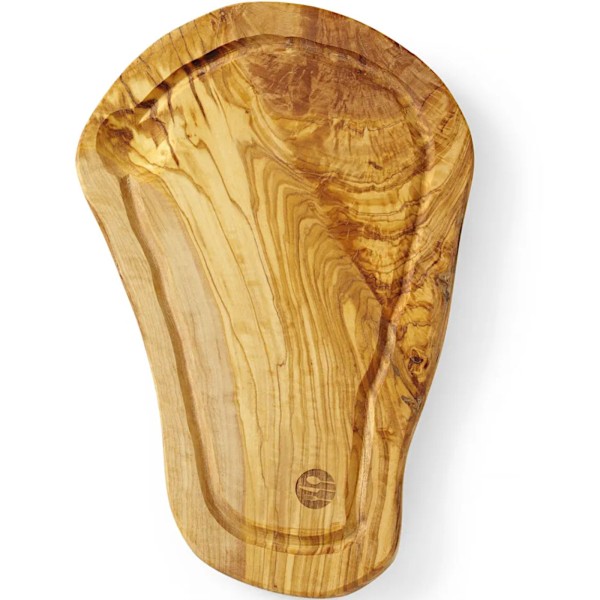 Deska do serwowania Hendi 505199 z drewna oliwnego z rowkiem 300x210x18 mm
