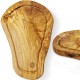 Deska do serwowania Hendi 505199 z drewna oliwnego z rowkiem 300x210x18 mm