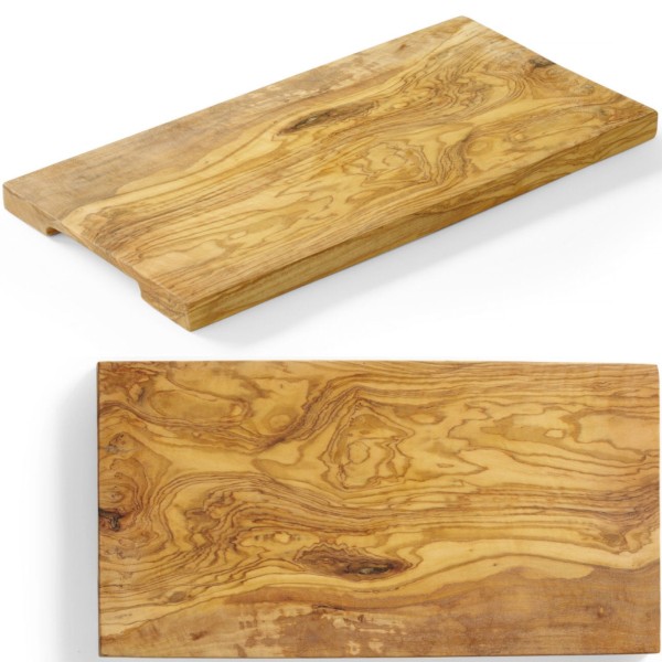 Deska do serwowania Hendi 505182 z drewna oliwnego prostokątna 350x150x18 mm