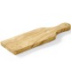 Deska do krojenia i serwowania Hendi 505243 z drewna oliwnego z uchwytem 350x120x18 mm