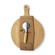 Deska do krojenia Modern Kitchen do pizzy z krajaczem 42x31x1 cm