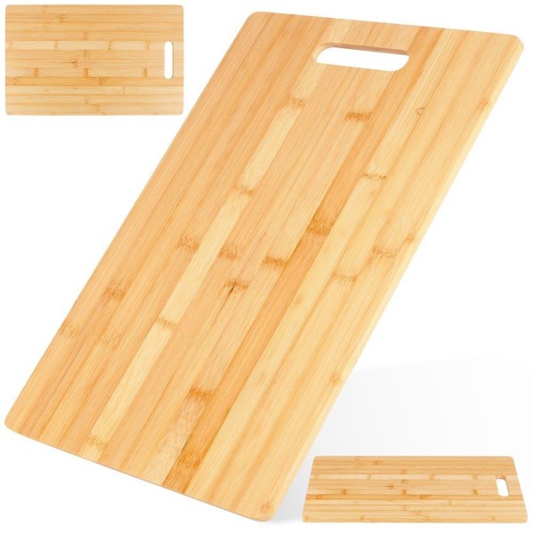 Дошка для нарізання, EXCELLENT HOUSEWARE, uniwersalna drewniana 40×25 см — кухонна дошка для нарізання овочів та м’яса