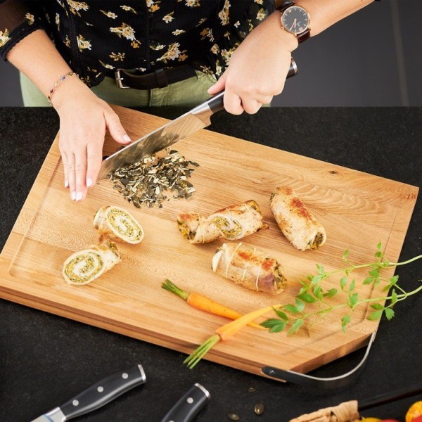 Дошка для нарізання, Roesle, 48×32×3 см, універсальна для кухні (сервірування й підготовки)