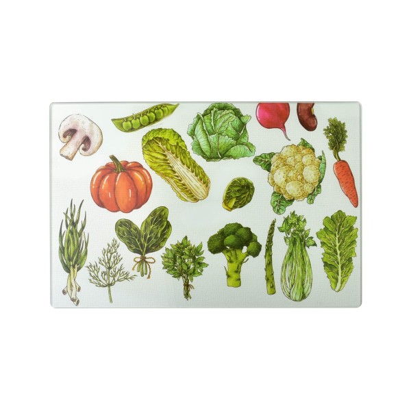 ARIA Deska do krojenia 20x30cm szklana warzywa