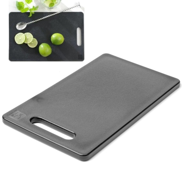 Deska do krojenia Hendi 826478 uniwersalna czarna z uchwytem 250x150 mm