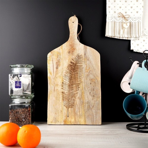 Доска для нарізки і сервірування, VILDE 259151, дерев'яна 50.5×24.5 см (кухня, подача)