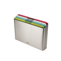 Набір до кухні JJ, Folio 4 дерев'яні/пластикові дошки + підставка, 5 ел., срібний