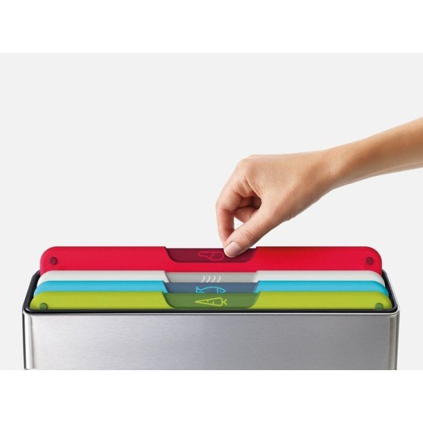 Набір до кухні JJ, Folio 4 дерев'яні/пластикові дошки + підставка, 5 ел., срібний